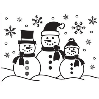 Embossing Folder Snowman Family 4.25